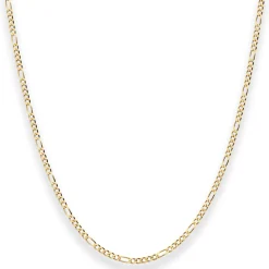 1,9mm Figarokette diamantiert Kette Collier Halskette aus 585 Gold Gelbgold 42cm