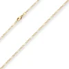 1,9mm Figarokette diamantiert Kette Collier Halskette aus 375 Gold Gelbgold 50cm