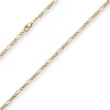 2,8mm Figarokette diamantiert Kette Collier Halskette aus 333 Gold Gelbgold 50cm