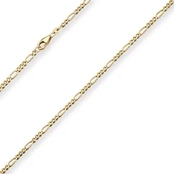 2,8mm Figarokette diamantiert Kette Collier Halskette aus 333 Gold Gelbgold 50cm