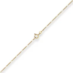 1,5mm Figarokette diamantiert Kette Collier Halskette aus 333 Gold Gelbgold 38cm