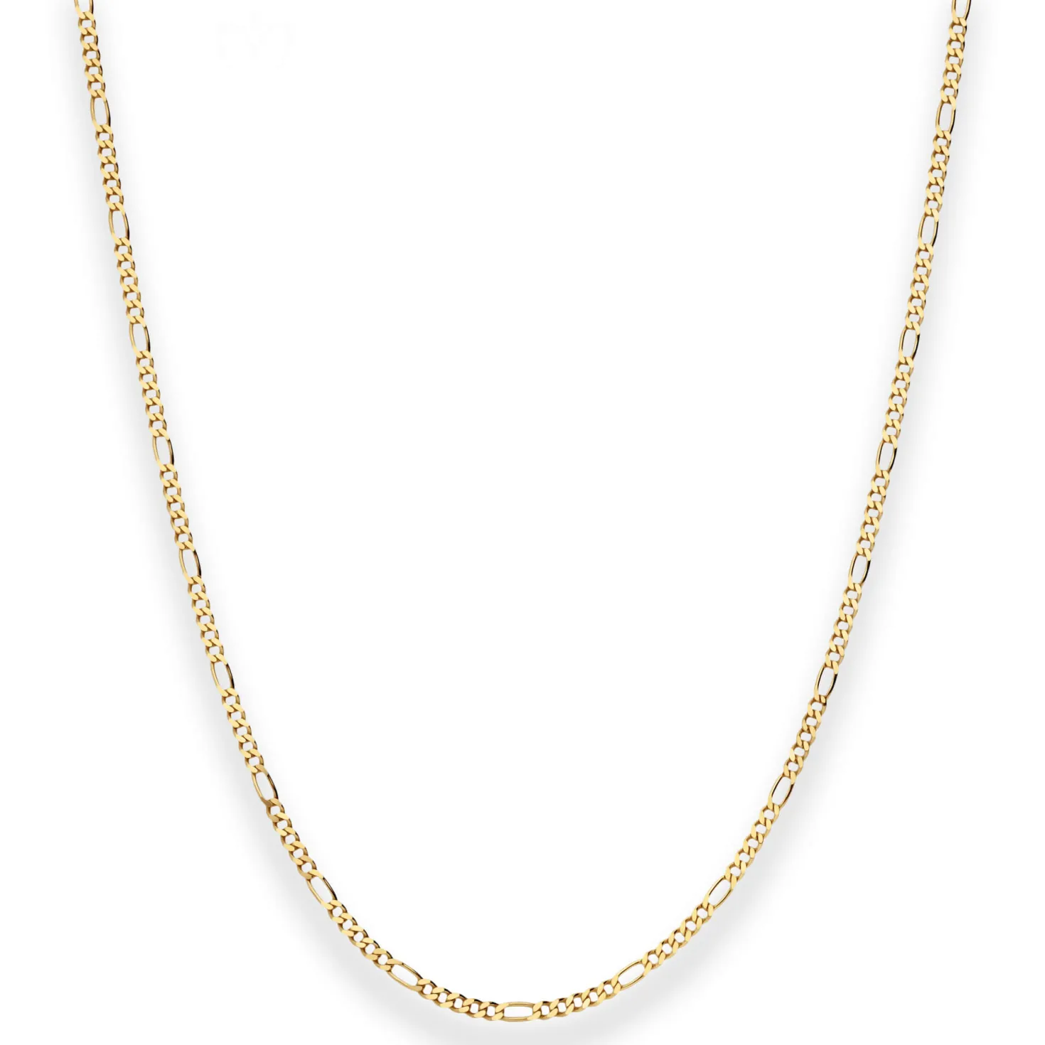 1,9mm Figarokette diamantiert Kette Collier Halskette aus 585 Gold Gelbgold 50cm