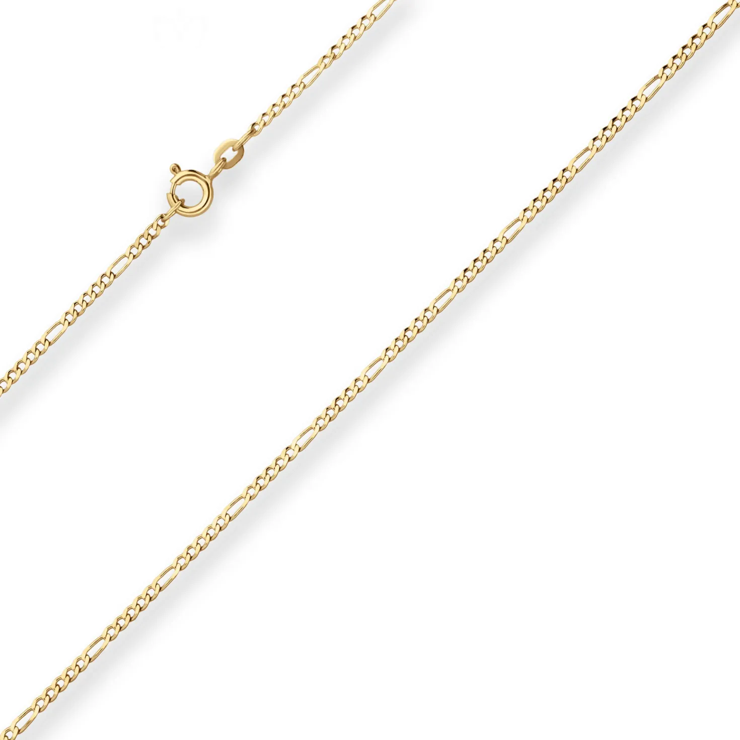 1,9mm Figarokette diamantiert Kette Collier Halskette aus 585 Gold Gelbgold 50cm