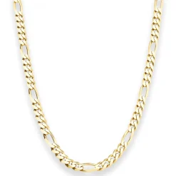 5,7mm Figarokette diamantiert Kette Collier Halskette aus 333 Gold Gelbgold 60cm