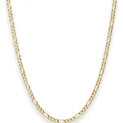 3,4mm Figarokette Goldkette Collier Halskette aus 375 Gold Gelbgold 55cm