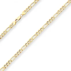 5,7mm Figarokette Goldkette Collier Halskette aus 750 Gold Gelbgold 50cm