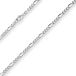 4,8mm Figarokette Silberkette Collier Halskette aus 925 Silber 50cm