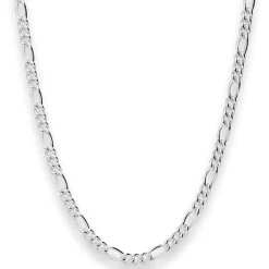 4,8mm Figarokette Silberkette Collier Halskette aus 925 Silber 50cm