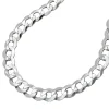 4,8mm Flach-Panzerkette Kette Collier Halsschmuck, oval, 925 Silber, 55cm
