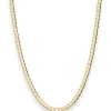 2,6mm Flach-Panzerkette weit Collier Halskette aus 750 Gold Gelbgold 70cm