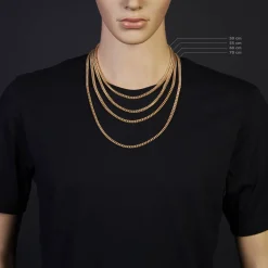 4,5mm Franco Kette Halskette Collier aus 750 Gold Gelbgold massiv 70cm