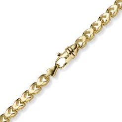 6,5mm Franco Kette Halskette Collier aus 585 Gold Gelbgold massiv 65cm Herren