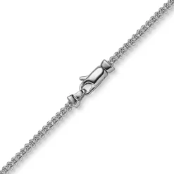 2mm Franco Kette Halskette Collier aus 750 Gold Weißgold massiv 45cm