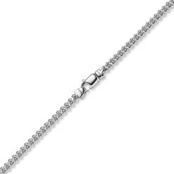4,5mm Franco Kette Halskette Collier aus 585 Gold Weißgold massiv 60cm
