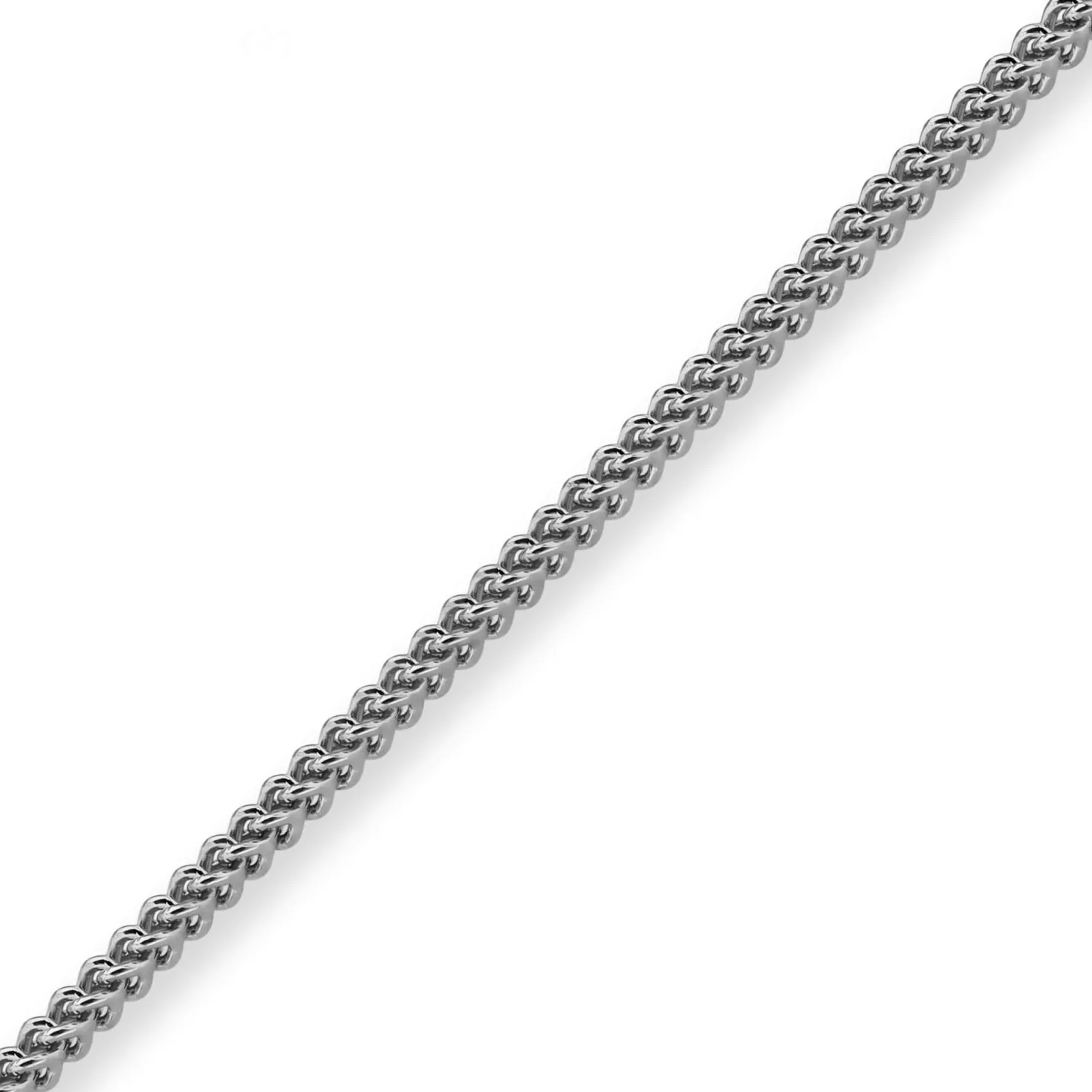 4,5mm Franco Kette Halskette Collier aus 585 Gold Weißgold massiv 60cm