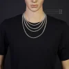 4,5mm Franco Kette Halskette Collier aus 750 Gold Weißgold massiv 70cm