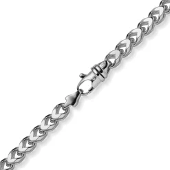 6,5mm Franco Kette Halskette Collier aus 585 Gold Weißgold massiv 65cm Herren