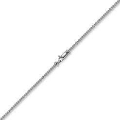 2mm Franco Kette Halskette Collier aus 585 Gold Weißgold massiv 60cm