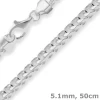 5,1mm Fuchsschwanzkette Silberkette Collier Halskette aus 925 Silber 50cm
