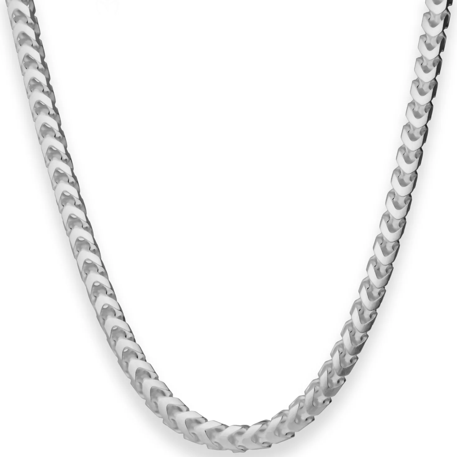 5,1mm Fuchsschwanzkette Silberkette Collier Halskette aus 925 Silber matt 60cm