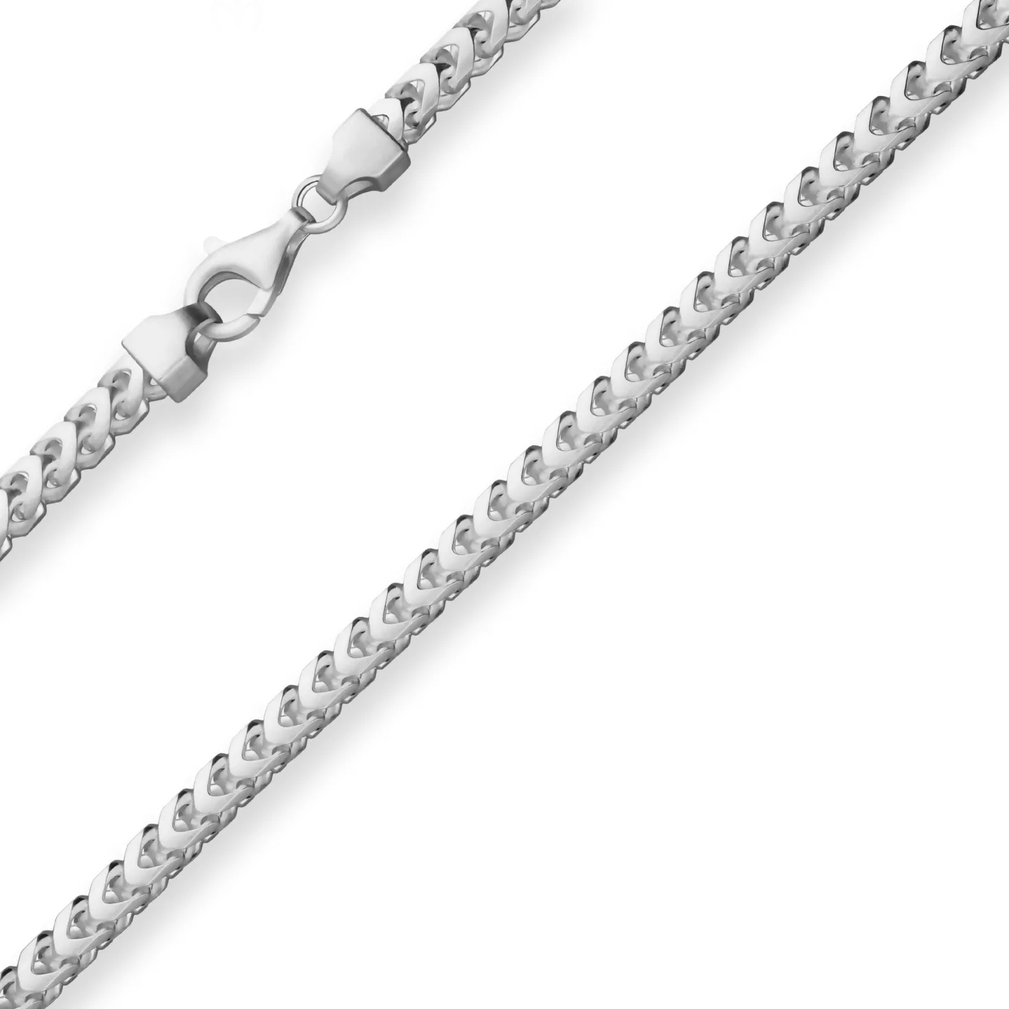 5,1mm Fuchsschwanzkette Silberkette Collier Halskette aus 925 Silber matt 60cm