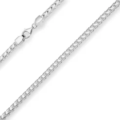 4,3mm Fuchsschwanzkette Silberkette Collier Halskette aus 925 Silber 60cm