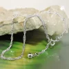 2mm Fußkette Fußschmuck Singapurkette aus 925 Silber diamantiert 27cm