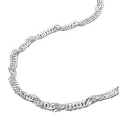 2mm Fußkette Fußschmuck Singapurkette aus 925 Silber diamantiert 27cm