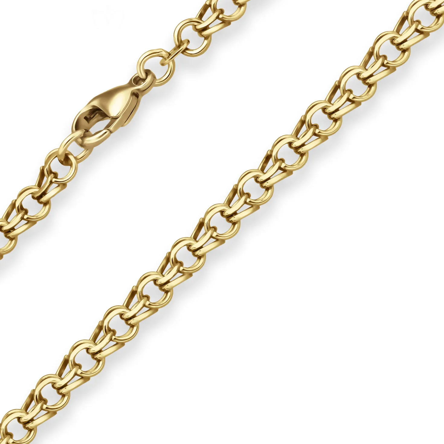 5,2mm Garibaldikette Goldkette Collier Halskette aus 585 Gold Gelbgold 45cm
