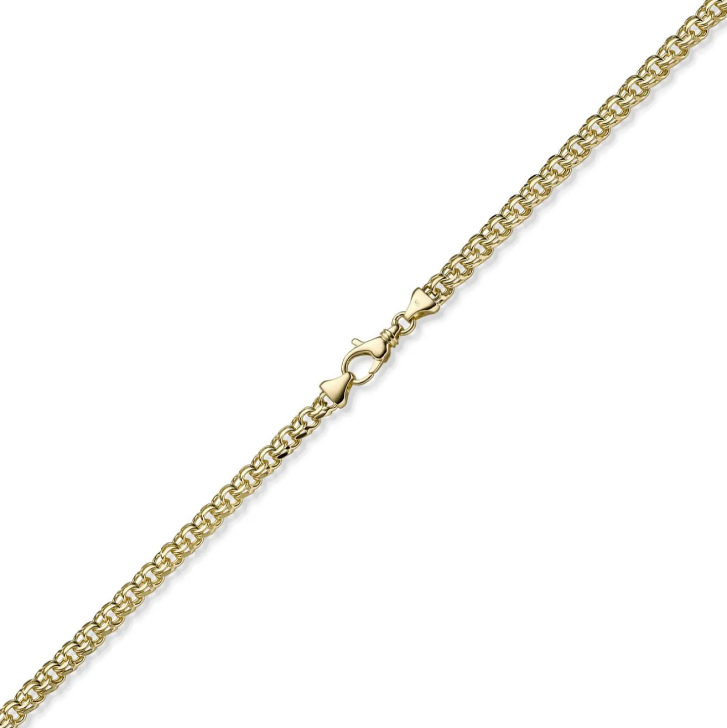5,5mm Garibaldi Kette Halskette aus 585 Gold Gelbgold massiv 60cm