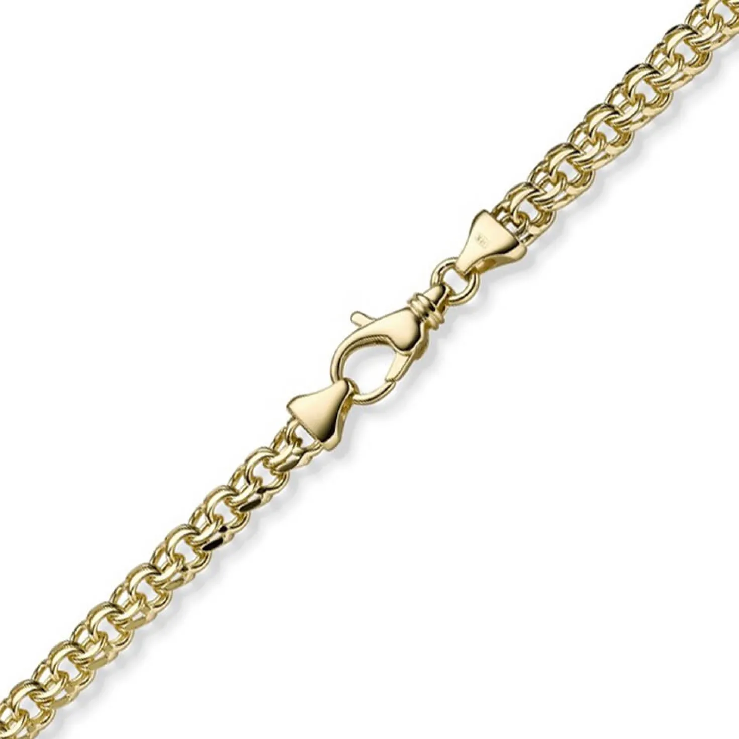 5,5mm Garibaldi Kette Halskette aus 585 Gold Gelbgold massiv 55cm