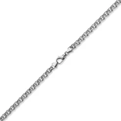 7mm Garibaldi Kette Halskette aus 585 Gold Weißgold massiv 50cm