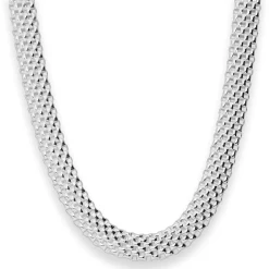 10mm Geflechte-Kette Silberkette Collier Halskette aus 925 Silber 45cm