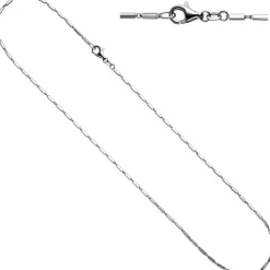 1,4mm Gliederkette Collier Kette Halskette 925 Silber Karabiner 50cm