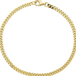 3,5mm Goldarmband Panzer Armband, 333 Gold Gelbgold, Unisex, 21cm