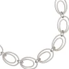 17,1mm Halskette Collier ovale Glieder 925 Silber glänzend Damen, 64cm