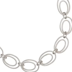 17,1mm Halskette Collier ovale Glieder 925 Silber glänzend Damen, 64cm