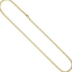 3,9mm Halskette Collier Panzerkette diamantiert 333 Gold Gelbgold massiv 55cm