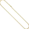 3,9mm Halskette Collier Panzerkette diamantiert 333 Gold Gelbgold massiv 50cm