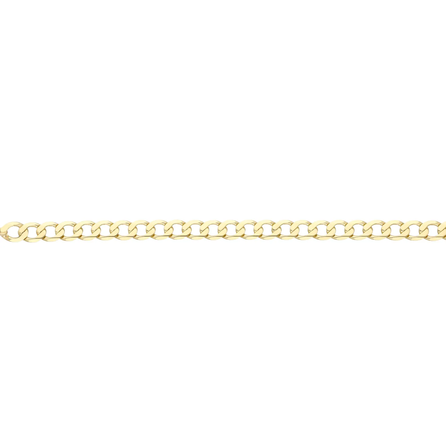 5,7mm Halskette Collier Panzerkette oval flach aus 333 Gold Gelbgold massiv 50cm