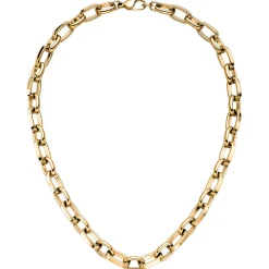 10,2mm Halskette Erbs-Anker flach Kette Edelstahl gold-farben beschichtet 48cm