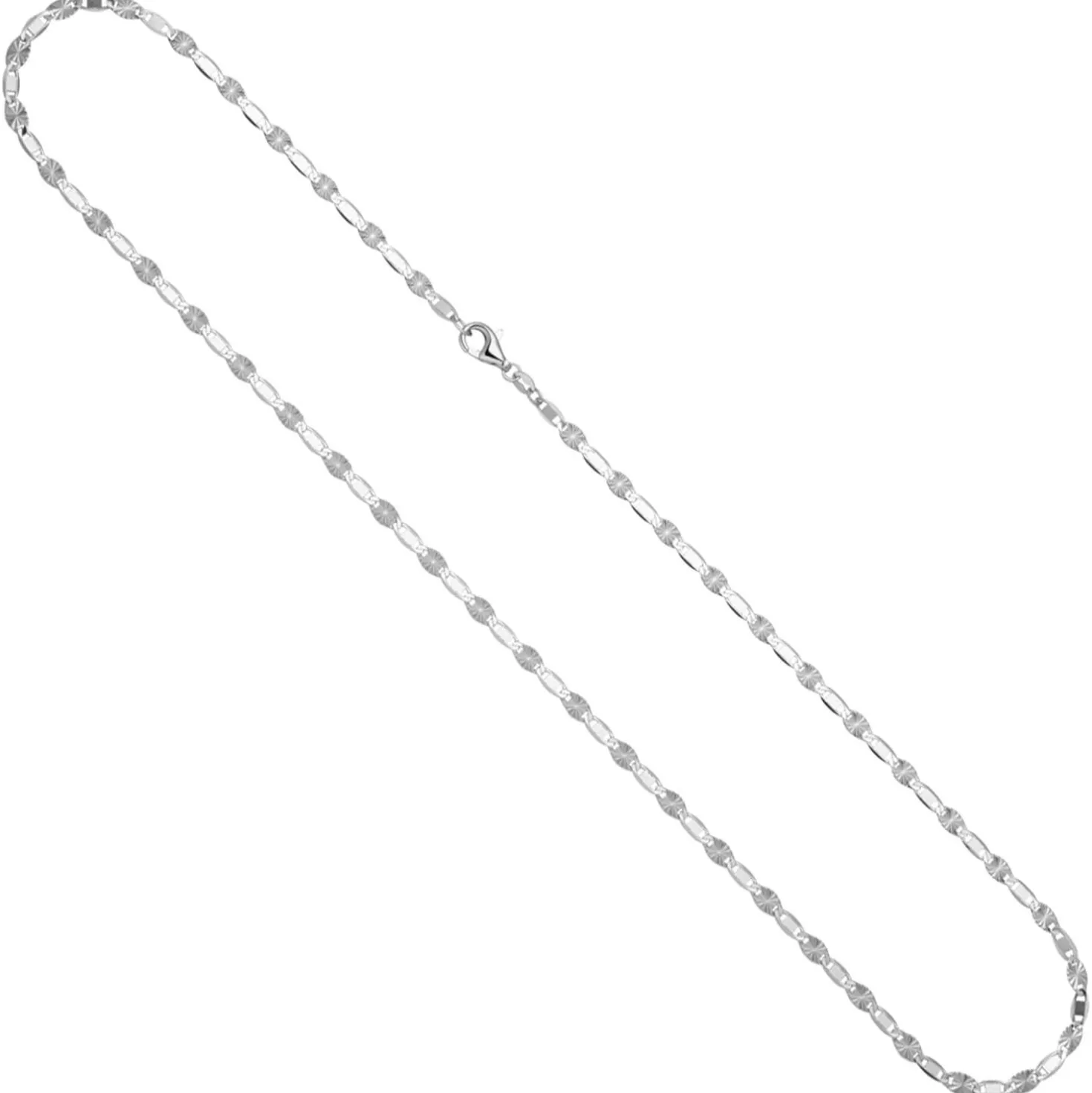3,2mm Halskette Kette Collier aus 925 Silber rhodiniert 50cm Silberkette