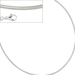 1,8mm Halsreif Collier Halskette Silberkette 925 Silber glänzend 42cm