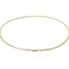 3mm Halsreif Collier Omegareif Omegakette 750 Gold Gelbgold Goldkette 50cm Damen