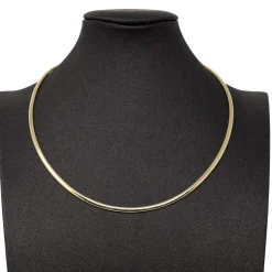 3mm Halsreif Collier Omegareif Omegakette 750 Gold Gelbgold Goldkette 50cm Damen