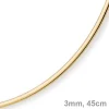 3mm Halsreif Collier Omegareif Omegakette 750 Gold Gelbgold Goldkette 45cm Damen