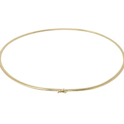 3mm Halsreif Collier Omegareif Omegakette 750 Gold Gelbgold Goldkette 42cm Damen