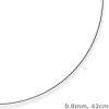 0,8mm Halsreif Halskette aus 750 Gold Weißgold 42cm