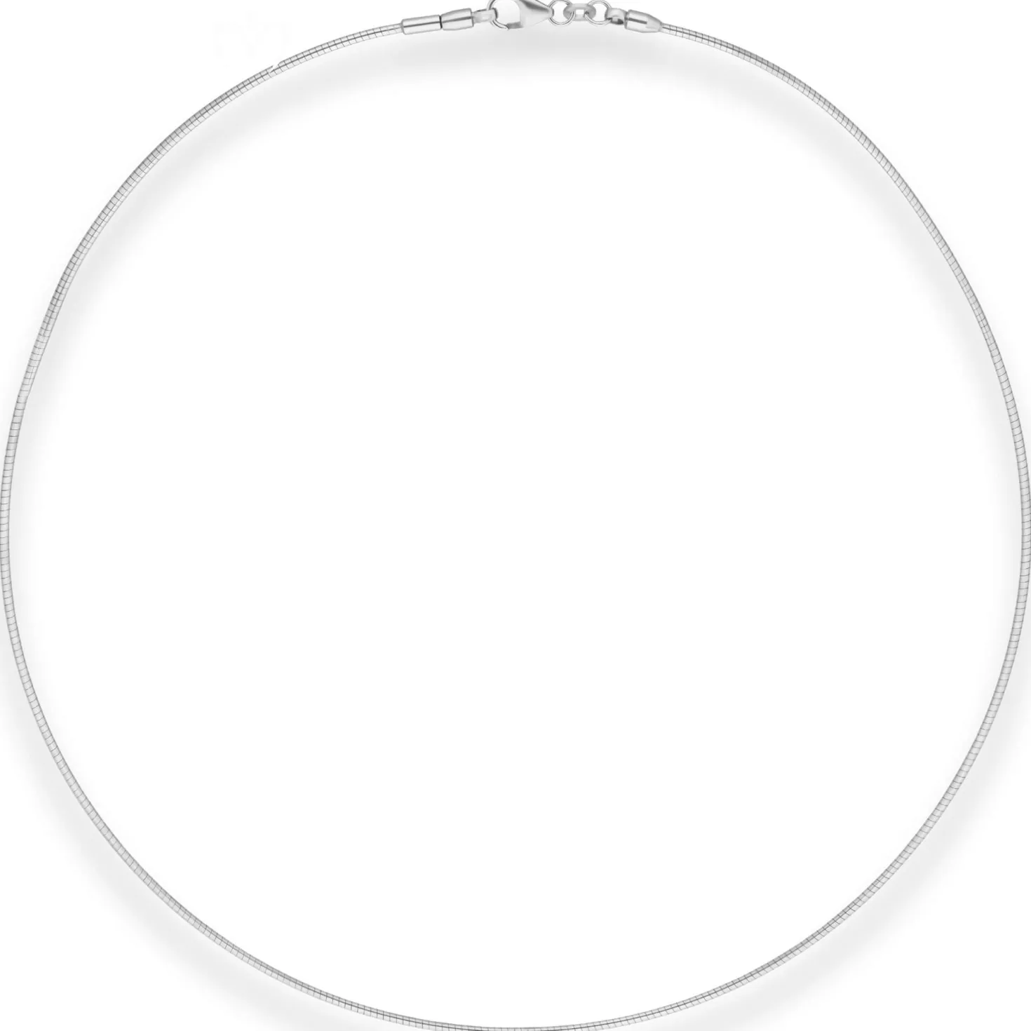 1,2mm Halsreif Halskette aus 925 Silber 45cm