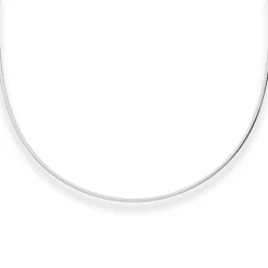 1,5mm Halsreif Halskette aus 925 Silber matt 42cm